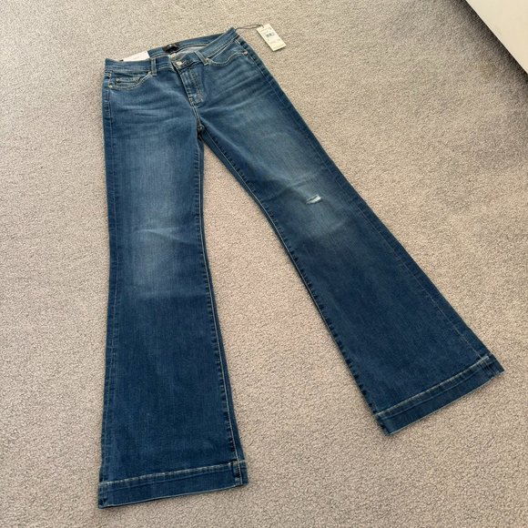 7 For All Mankind Denim - 7 For All Mankind Dojo Original Trouser Flare Stretchy NWT Sz 30    - 1F2059